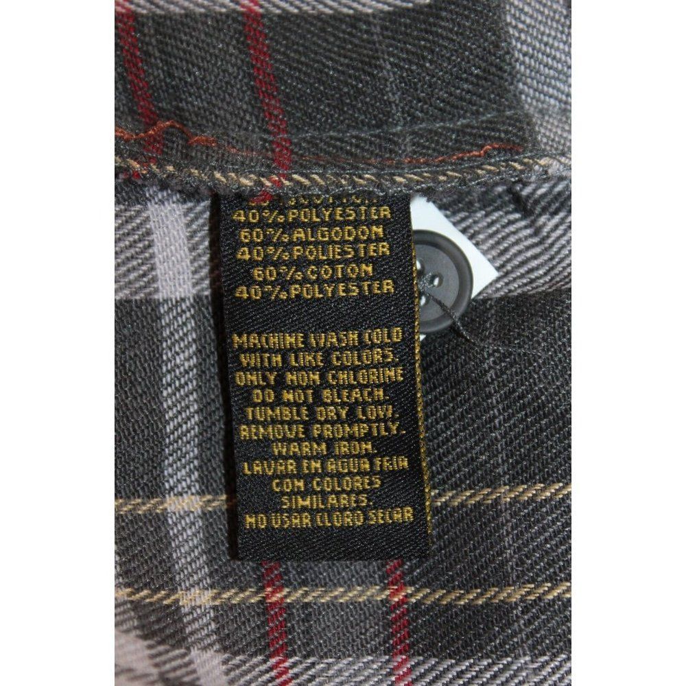 NWT Stanley Workwear Men's Long Sleeve Flannel XXL NEW 2XL Gray Plaid - Picture 10 of 10